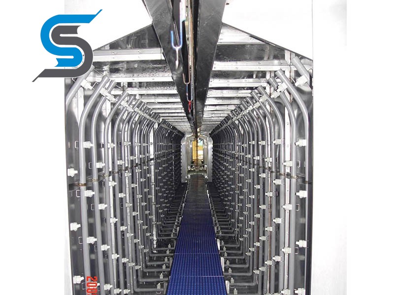 Stainless steel spray room